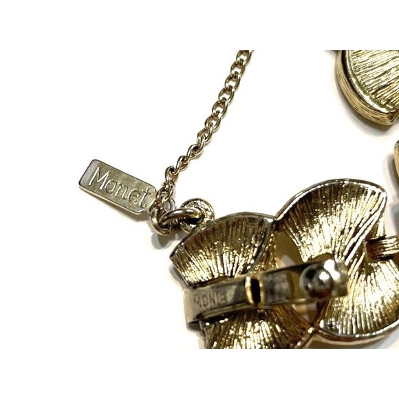 Monet Bracelet Gold Tone Classic Sophisticated - Picture 5 of 7